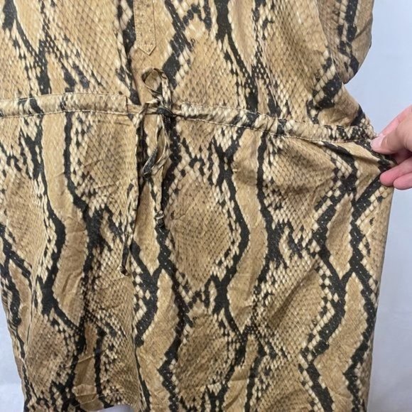 Reyna Angora tan snake print dress long sleeve size XL - Picture 9 of 11